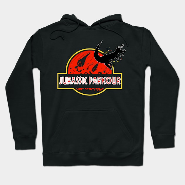 Jurassic Parkour Hoodie by Fan.Fabio_TEE